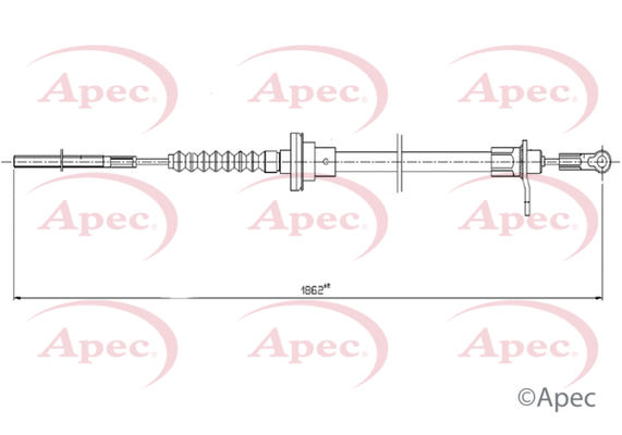 Cable Pull, clutch control (CAB5027)