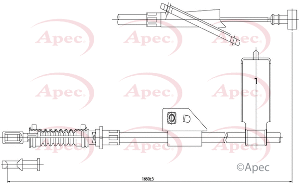 Cable Pull, parking brake (CAB1304)