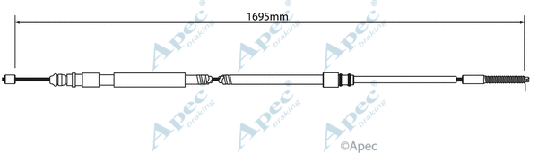 Cable Pull, parking brake (CAB1022)