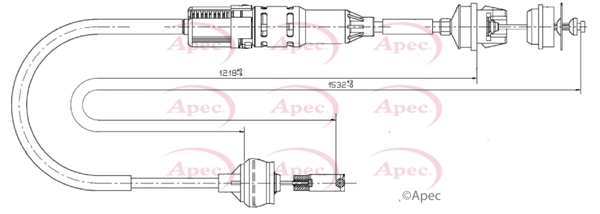 Cable Pull, clutch control (CAB5030)