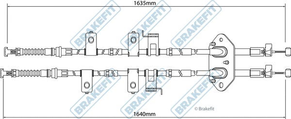 Cable Pull, parking brake (BBC3274)