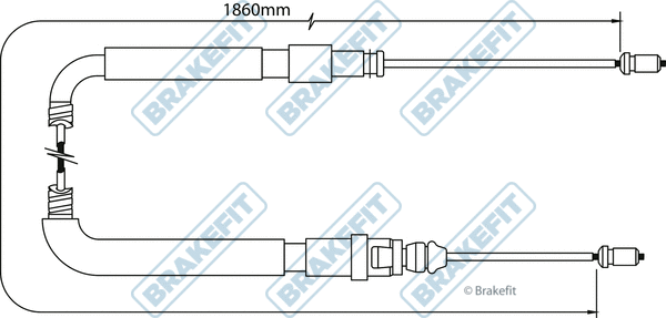 Cable Pull, parking brake (BBC3081)