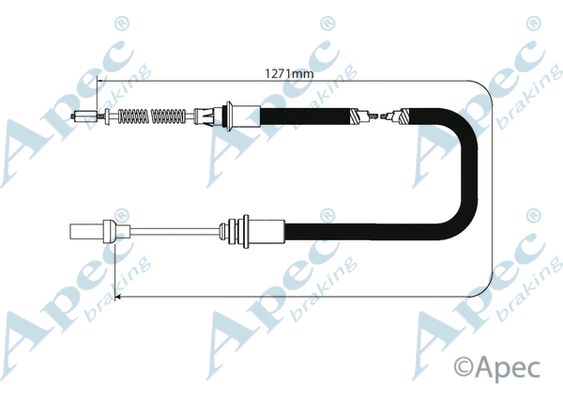 Cable Pull, parking brake (CAB1543)