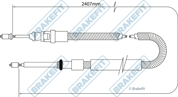 Cable Pull, parking brake (BBC3036)