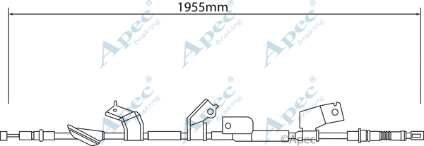 Cable Pull, parking brake (CAB1211)