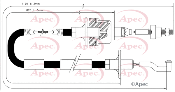 Cable Pull, clutch control (CAB5024)