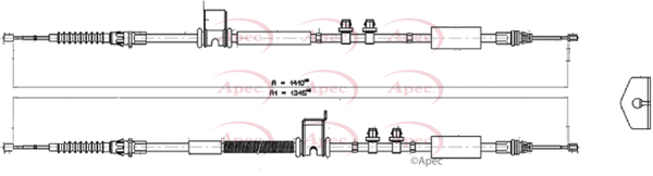 Cable Pull, parking brake (CAB1669)