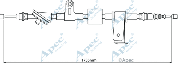 Cable Pull, parking brake (CAB1030)