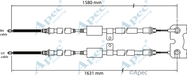 Cable Pull, parking brake (CAB1126)