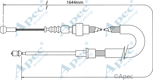 Cable Pull, parking brake (CAB1400)