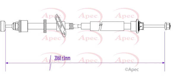 Cable Pull, parking brake (CAB1156)