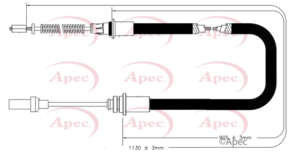 Cable Pull, parking brake (CAB1836)