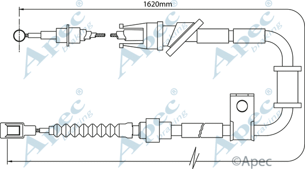 Cable Pull, parking brake (CAB1509)