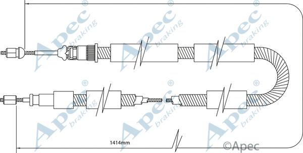 Cable Pull, parking brake (CAB1331)