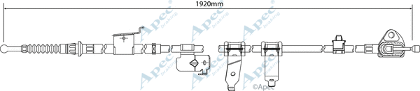 Cable Pull, parking brake (CAB1541)