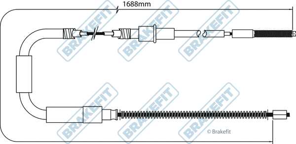 Cable Pull, parking brake (BBC3522)