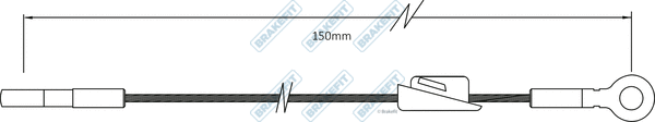 Cable Pull, parking brake (BBC3554)