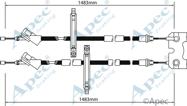 Cable Pull, parking brake (CAB1140)