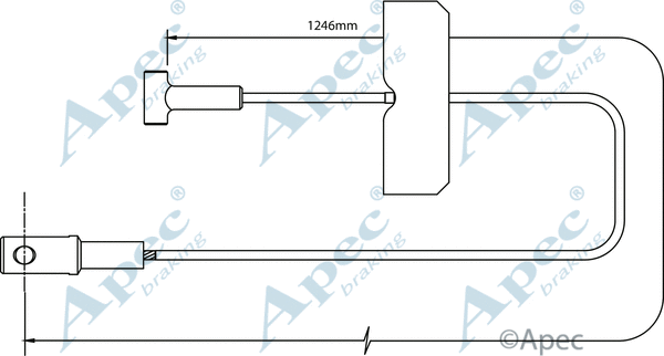 Cable Pull, parking brake (CAB1495)