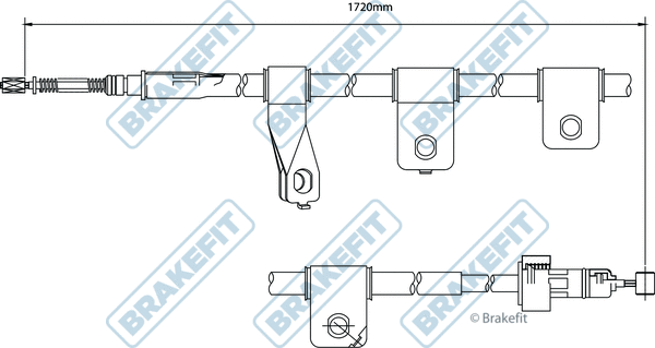 Cable Pull, parking brake (BBC3232)