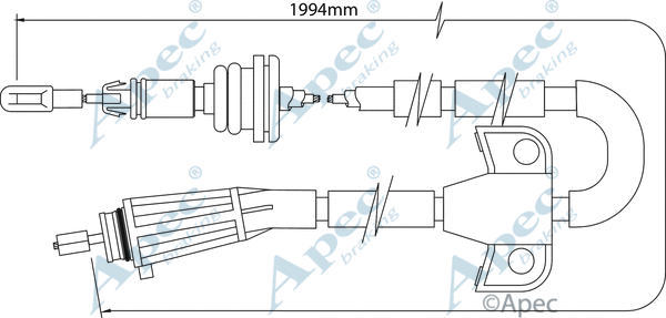 Cable Pull, parking brake (CAB1511)