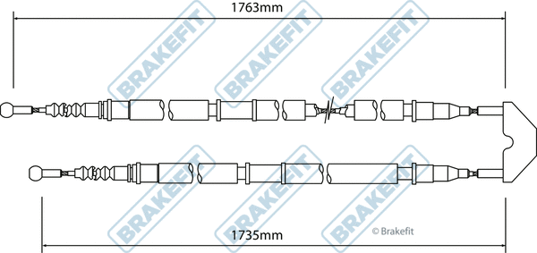 Cable Pull, parking brake (BBC3454)