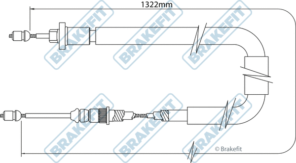 Cable Pull, parking brake (BBC3543)