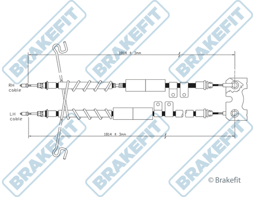 Cable Pull, parking brake (BBC3201)