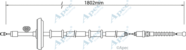 Cable Pull, parking brake (CAB1460)