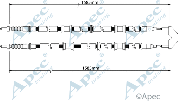 Cable Pull, parking brake (CAB1455)