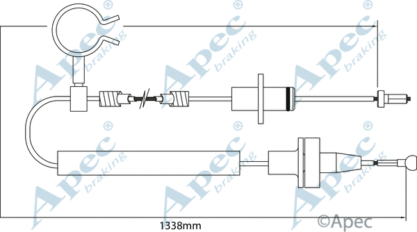 Cable Pull, clutch control (CAB5002)