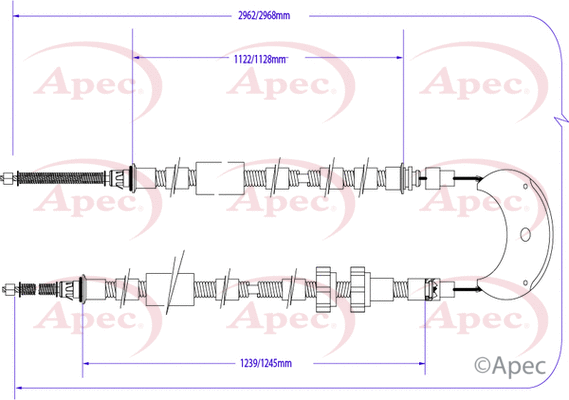 Cable Pull, parking brake (CAB1526)