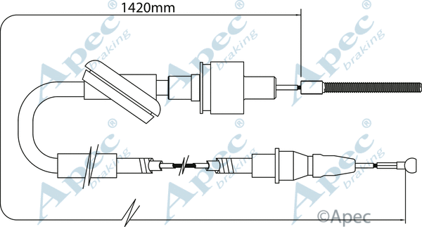 Cable Pull, clutch control (CAB5004)