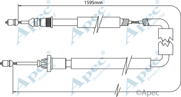 Cable Pull, parking brake (CAB1358)