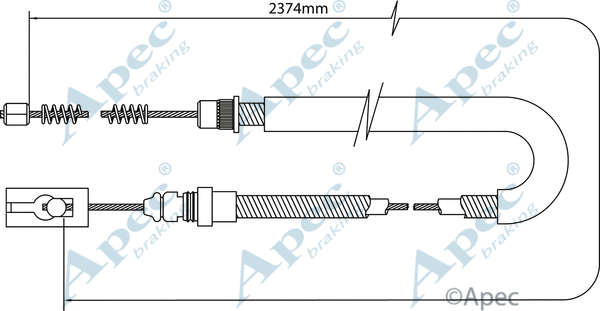 Cable Pull, parking brake (CAB1059)
