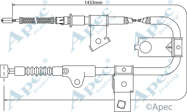 Cable Pull, parking brake (CAB1308)