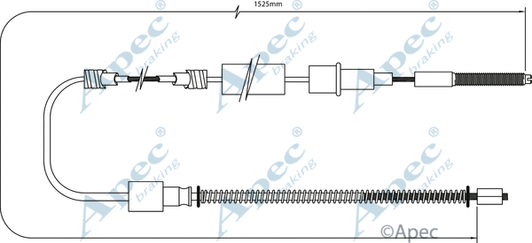 Cable Pull, parking brake (CAB1405)
