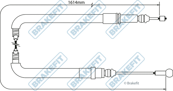 Cable Pull, parking brake (BBC3062)