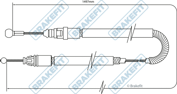 Cable Pull, parking brake (BBC3490)