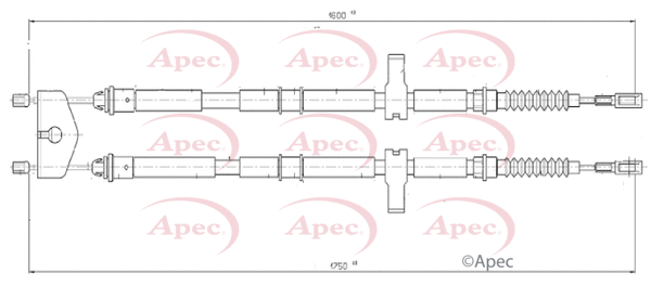 Cable Pull, parking brake (CAB1027)