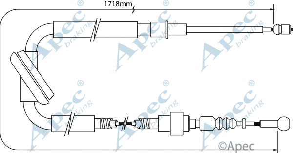 Cable Pull, parking brake (CAB1012)