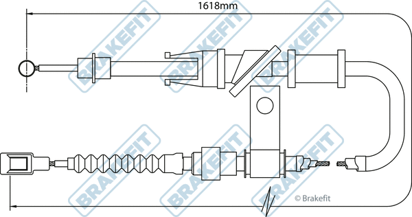 Cable Pull, parking brake (BBC3505)