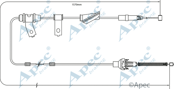 Cable Pull, parking brake (CAB1264)
