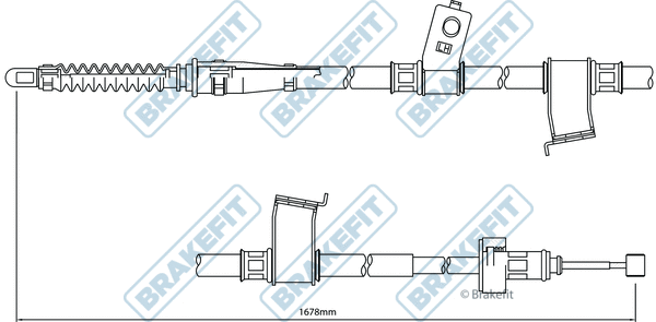 Cable Pull, parking brake (BBC3080)