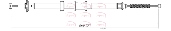 Cable Pull, parking brake (CAB1554)