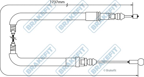 Cable Pull, parking brake (BBC3063)