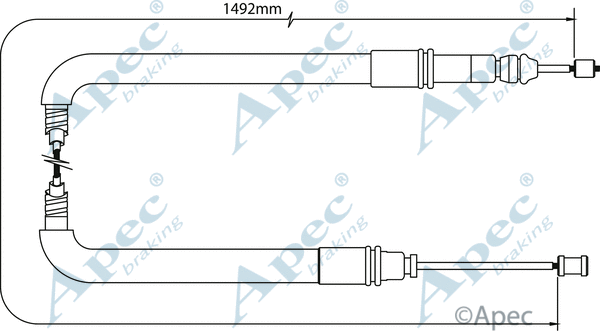 Cable Pull, parking brake (CAB1063)