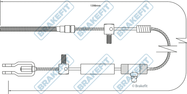 Cable Pull, parking brake (BBC3392)