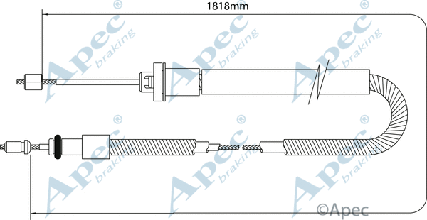 Cable Pull, parking brake (CAB1032)