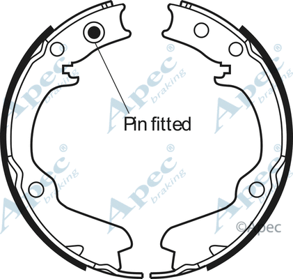 Brake Shoe Set, parking brake (SHU613)